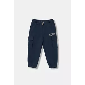 Levi's pantaloni de trening pentru copii CARGO JOGGER culoarea bleumarin, cu imprimeu, 8EN651 imagine