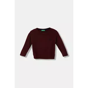 United Colors of Benetton pulover de lână pentru copii culoarea bordo, light, 1041H1025 imagine