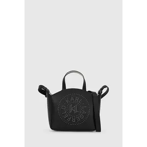 Karl Lagerfeld poșetă de piele culoarea negru, A4W30070 imagine