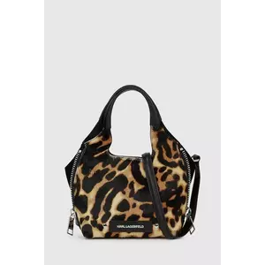 Karl Lagerfeld poșetă de piele culoarea maro, A4W30123 imagine