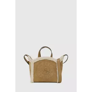 Karl Lagerfeld geantă de mână din piele întoarsă culoarea maro, A4W30087 imagine