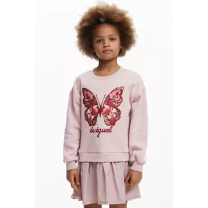 Desigual rochie fete culoarea roz, mini, evazați, 25WGVK01 imagine