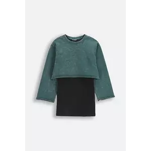 Coccodrillo rochie fete culoarea verde, mini, drept, FABOLOUS GIRL JUNIOR imagine