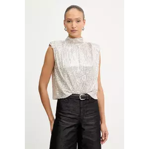 Karl Lagerfeld bluză culoarea argintiu, uni, A4W17095 imagine