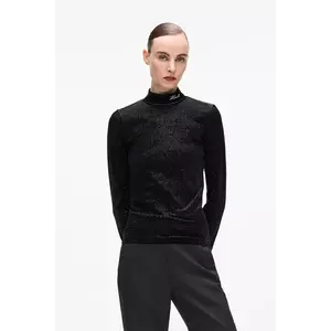 Karl Lagerfeld longsleeve culoarea negru, cu turtleneck, A4W17047 imagine