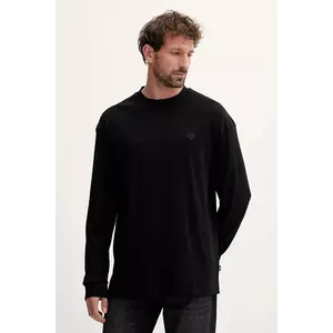 BOSS longsleeve din bumbac culoarea negru, uni, 50557846 imagine