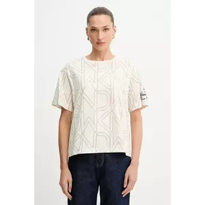 Weekend Max Mara tricou din bumbac culoarea bej, 2525976051600 imagine