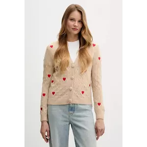 MC2 Saint Barth cardigan din amestec de lână culoarea bej, light, DNN0001 imagine