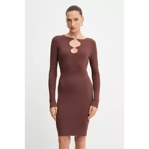 Fracomina rochie culoarea maro, maxi, mulată, FS25WD5010K501Q7 imagine