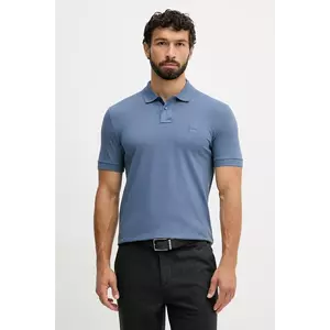 BOSS Orange tricou polo culoarea negru, uni, 50507803 imagine