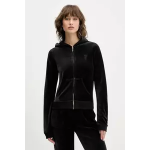 Juicy Couture bluză HERITAGE ROBYN HOODIE culoarea roz, cu glugă, cu imprimeu, JCSEBJ007G imagine