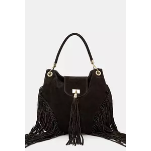 Answear Lab geanta de mana din piele intoarsa culoarea maro imagine