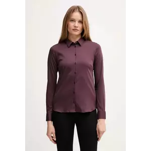 Mos Mosh camasa din bumbac culoarea negru, cu guler clasic, regular imagine