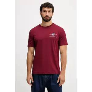 Gant tricou din bumbac culoarea albastru marin, cu imprimeu imagine