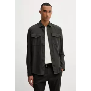 G-Star Raw camasa din bumbac culoarea verde, cu guler clasic, regular imagine