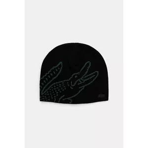Lacoste căciulă de lână culoarea negru, de lână, din țesătură unia, RB3021 imagine