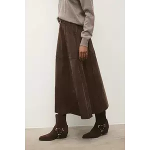 Answear.LAB botine din piele intoarsa culoarea maro, cu toc drept imagine