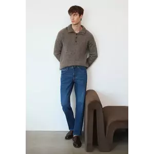 Medicine jeansi culoarea albastru marin imagine