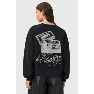 AllSaints hanorac de bumbac REEL culoarea negru, cu imprimeu, W020JD imagine