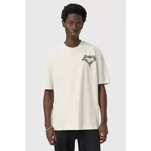 AllSaints tricou din bumbac DRIP culoarea alb, cu imprimeu, M005PD imagine