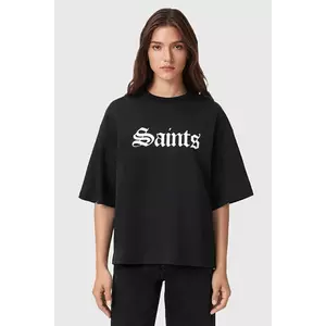 AllSaints tricou din bumbac SAINT culoarea negru, W139JD imagine