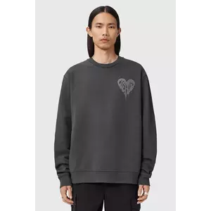 AllSaints hanorac de bumbac TRIP culoarea gri, cu imprimeu, M024ND imagine