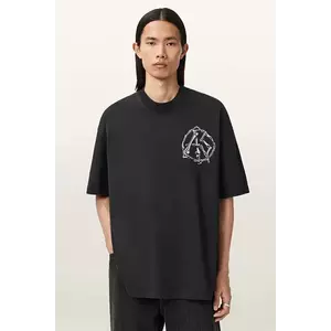 AllSaints tricou din bumbac ANATOMICA culoarea negru, cu imprimeu, M046PD imagine