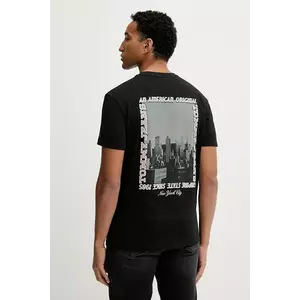 Tommy Jeans tricou din bumbac culoarea negru, cu imprimeu, DM0DM22128 imagine