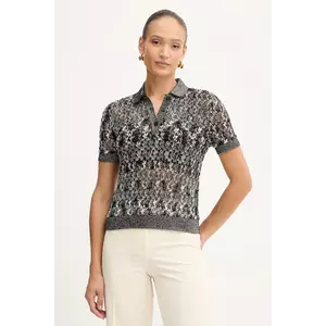 Missoni tricou polo culoarea maro imagine