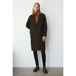 Medicine palton din lana culoarea maro imagine