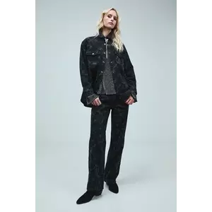 Medicine blugi din bumbac culoarea negru imagine