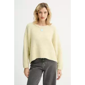 American Vintage pulover din amestec de lână culoarea galben, călduros, EAST18VM imagine