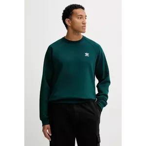 adidas Originals bluză Essentials culoarea verde, cu imprimeu, HY2081 imagine