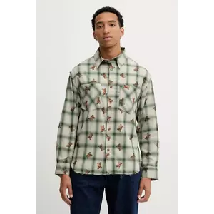 Barrow cămașă din bumbac culoarea verde, cu guler clasic, relaxed, F5BWUASI050 imagine