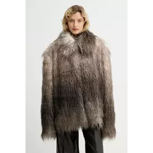 MMC STUDIO palton culoarea maro, FLORO.FUR imagine