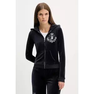 Juicy Couture bluză culoarea bleumarin, cu glugă, cu imprimeu, JCGAS225009 imagine