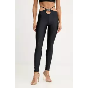 Versace Jeans Couture colanți culoarea negru, cu imprimeu, 79HAC108 N0008 imagine