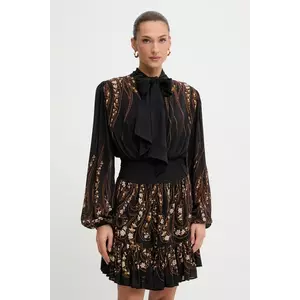 Farm Rio rochie culoarea negru, mini, evazați, 339815 imagine