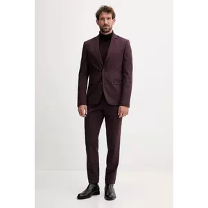 Lindbergh costum culoarea bordo, uni, 30-606900 imagine