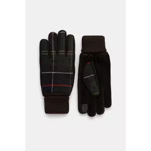 Barbour mănuși cu lână Hackney Tartan culoarea verde, MGL0144 imagine