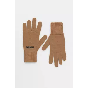 Moschino mănuși cu lână culoarea maro, M3326 65444 imagine