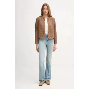 Hoss Intropia geacă din piele întoarsă culoarea maro, de tranziție, 5432681 imagine