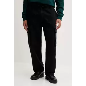 Kaotiko pantaloni de bumbac culoarea negru, fason cargo, high waist, AR010-01-K002 imagine