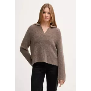 Mos Mosh pulover din amestec de lână THORA culoarea maro, 173070 imagine