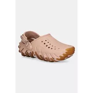 Crocs papuci Echo Gum Ro Clog culoarea bej, 211675 imagine