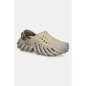 Crocs papuci Echo Crackle Clog culoarea bej, 211630 imagine