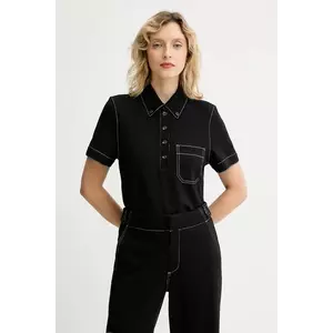 Rag & Bone tricou polo culoarea negru, RE2G25FT1PW imagine