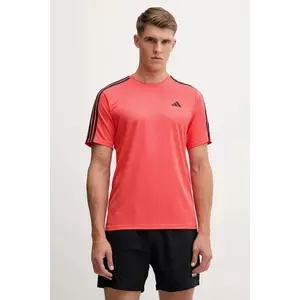 adidas Performance tricou de antrenament Te-Es Base 3S culoarea portocaliu, cu imprimeu, KA7853 imagine