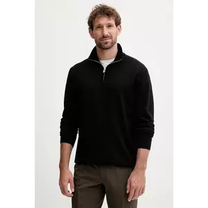 Lindbergh pulover de lână culoarea negru, light, cu guler, 30-842126 imagine