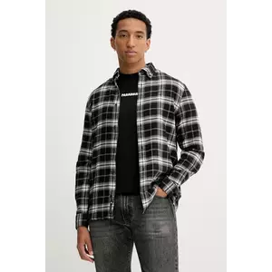 Tommy Jeans cămașă din bumbac culoarea negru, cu guler button-down, regular, DM0DM22024 imagine